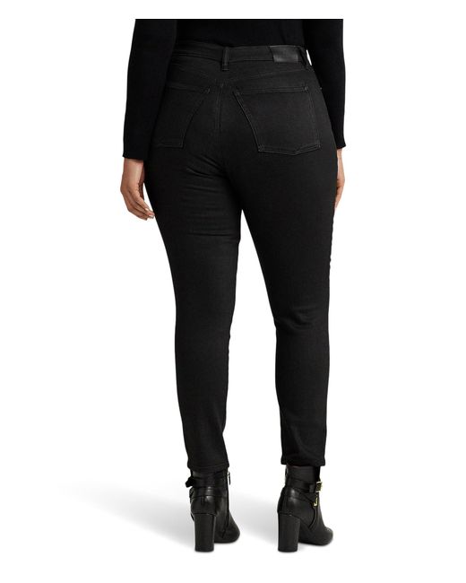 Lauren by Ralph Lauren Plussize Coated Highrise Skinny Ankle Jeans In