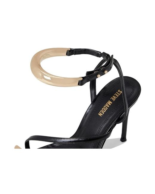 Steve Madden Black Tia High Heels, Leather