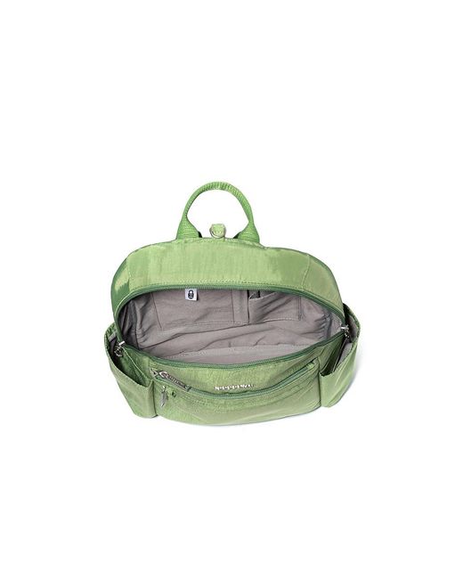 Baggallini Green Securtextm Anti-Theft Vacation Backpack Backpack Bags, Nylon/Polyester/Synthetic