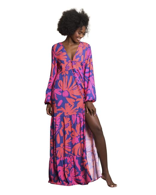 Maaji Coneflower Luna Long Dress in Purple | Lyst