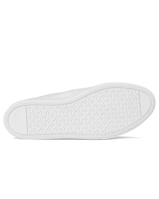 Cole Haan White Grandpro Harbor Sneakers Shoes Woven Canvas/Leather/ 7.5 C
