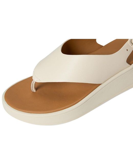 Fitflop Metallic F-Mode Leather Flatform Back-Strap Toe/Post Sandals Wedge Shoes 11 M (B)