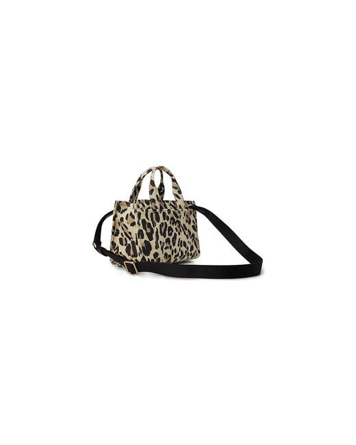 COACH Black Cargo Tote 26 With Leopard Print Tote Handbags, Cotton/Textile