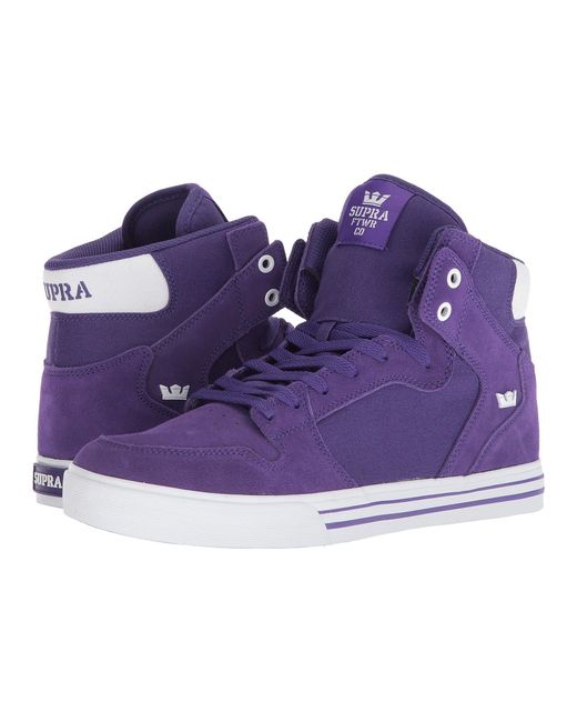 Supra Purple Vaider (charcoal/white) Skate Shoes