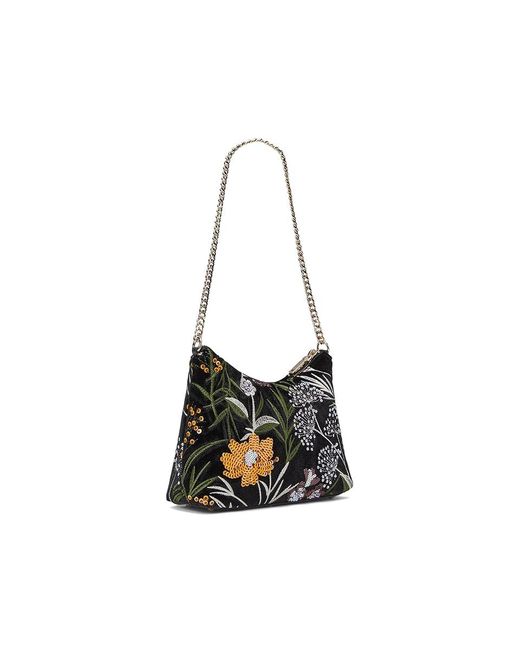 Guess Black Zalina Top Zip Shoulder Bag Handbags, Polyester/Velvet