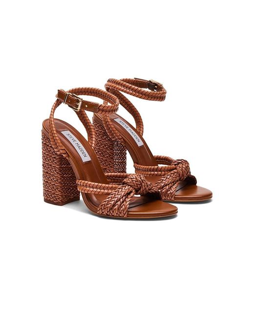 Steve Madden Malou Cognac Sandals in Brown Lyst