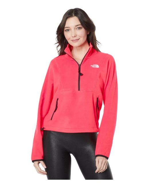 The North Face Tka Attitude 1/4 Zip Fleece in Red | Lyst