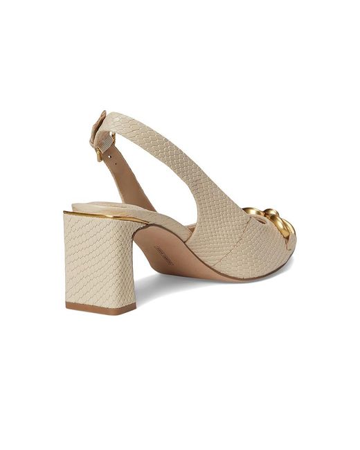 Vince Camuto Natural Hamden Chain Link Slingback Pumps Shoes, Leather
