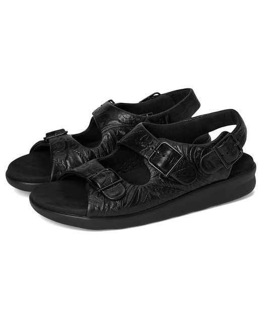 SAS Black Relaxed Comfort Sandals Shoes 5.5 M