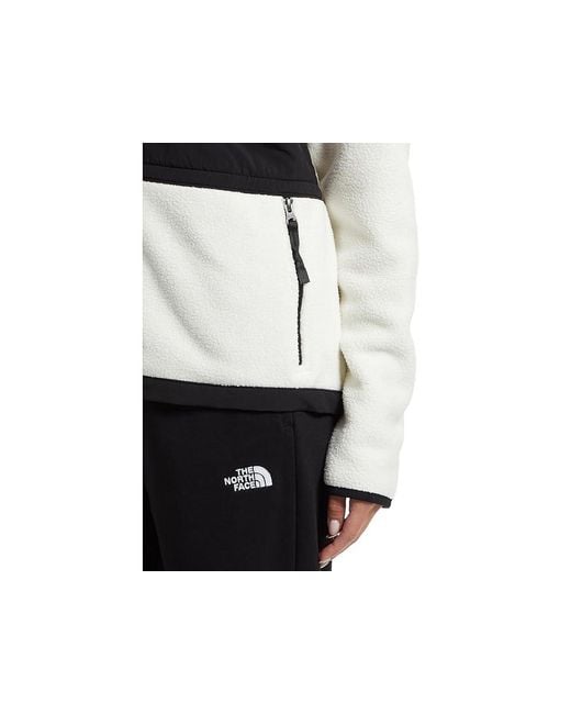 The North Face Black Retro Denali Hoodie Coat Dune/Tnf, Polyester