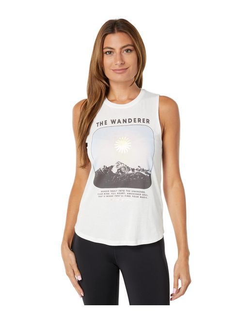 Spiritual Gangster Cotton The Wanderer Muscle Tank in White | Lyst