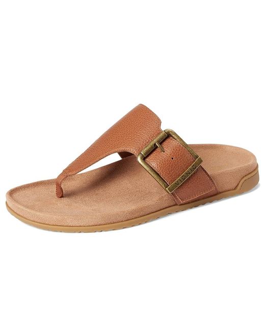 Vionic Brown Emma Thong Sandals Wedge Shoes