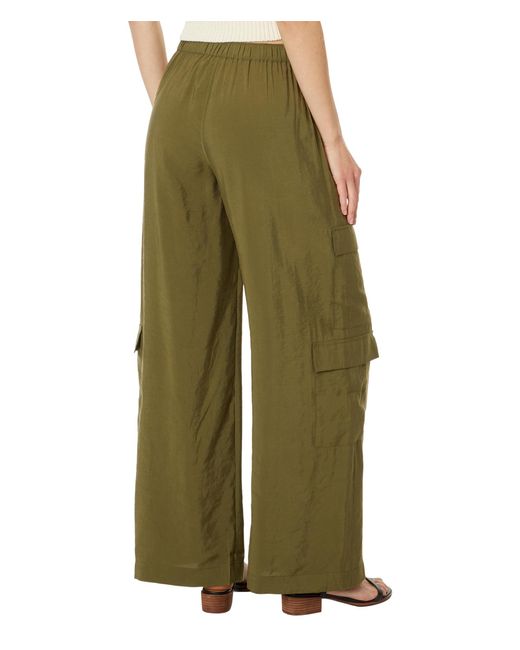 Madewell Green Pull-on Wide-leg Cargo Pants In Softdrape