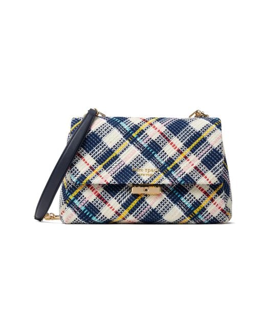 carlyle raffia tweed medium shoulder bag