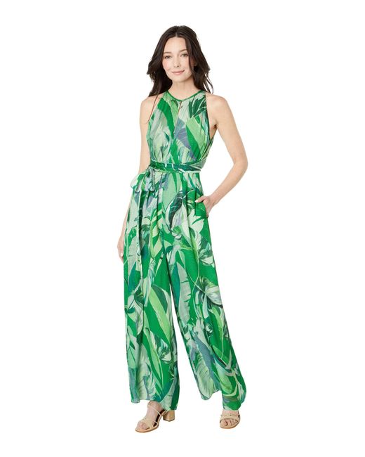 Ted Baker Synthetic Ismey Halterneck Jumpsuit With Wrap Bodice Detail ...