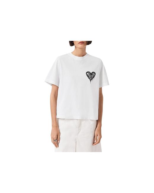 AllSaints Black Trip Lisa T-Shirts Clothing, Cotton