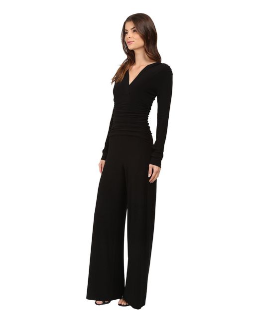 Long Sleeve Shirred Waist Jumpsuit 