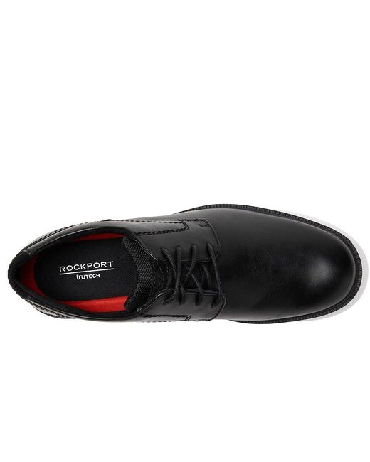 Rockport Black Berenger Plain Toe Oxford Shoes 6.5 W (Ee) Leather for men