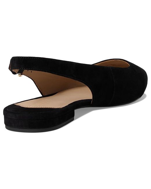 Ralph Lauren Black Londyn Suede Slingback Flat Flat Shoes 8 B