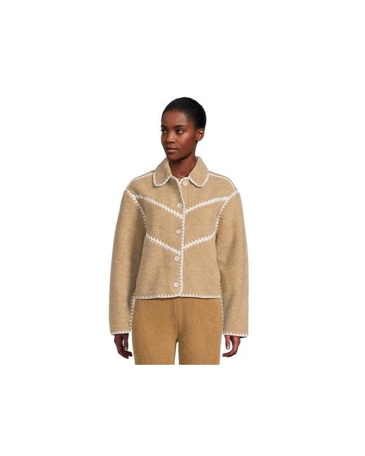 Ugg Natural Ellison Fluff Shell Jacket Vest, Polyester