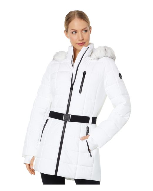 MICHAEL Michael Kors Synthetic Active Belted Puffer Jacket A421504q in