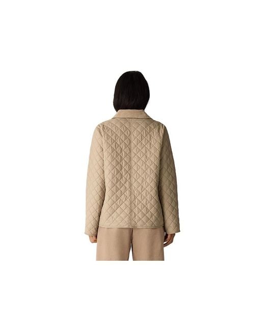 Eileen Fisher Natural Eggshell Recycled Nylon Quilted Jacket Jacket