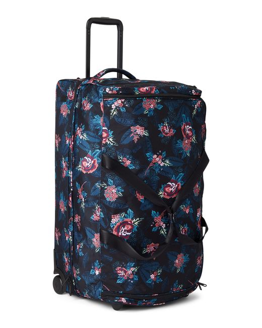 Vera Bradley Recycled Lighten Up Reactive Xl Foldable Rolling Duffel Luggage in Blue Lyst