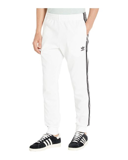Adidas Originals White Superstar Track Pants for men