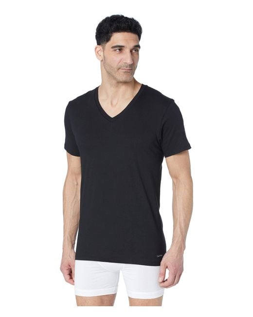 Calvin Klein Cotton Classics V-neck 5-pack in Black for Men - Lyst