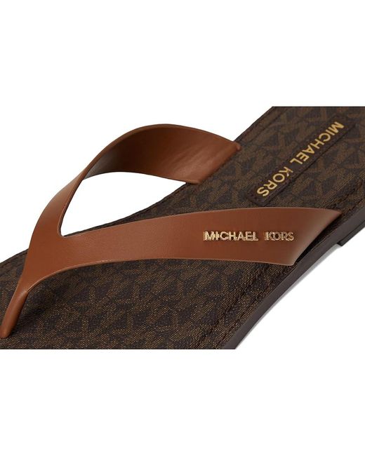 Michael Kors Brown Koko Flip Flop
