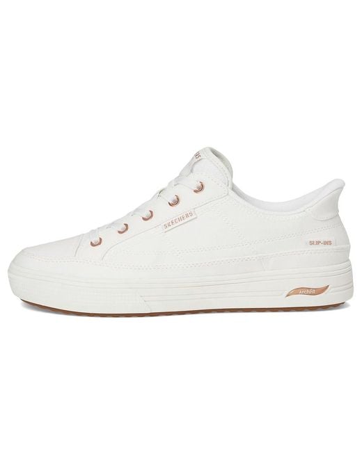 Skechers White Arch Fit Arcade-See Ya There Hands-Free Slip-Ins Shoes 5.5 B