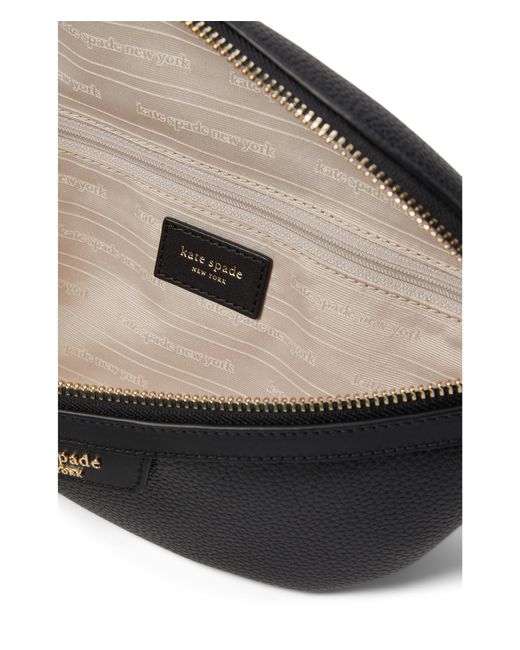 Kate Spade Black Hudson Pebbled Leather Belt Bag