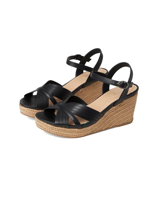 Kenneth Cole Black Comi Wedge Shoes, Leather/Rubber