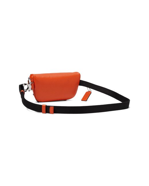 COACH Beck Belt Bag In Pebble Leather in Red for Men | Lyst