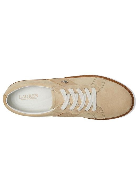 Ralph Lauren White Janson Ii Suede Nappa Leather Sneakers Shoes 6.5 B