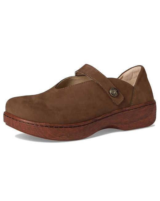 Alegria Brown Ophelia Flat Shoes, Leather