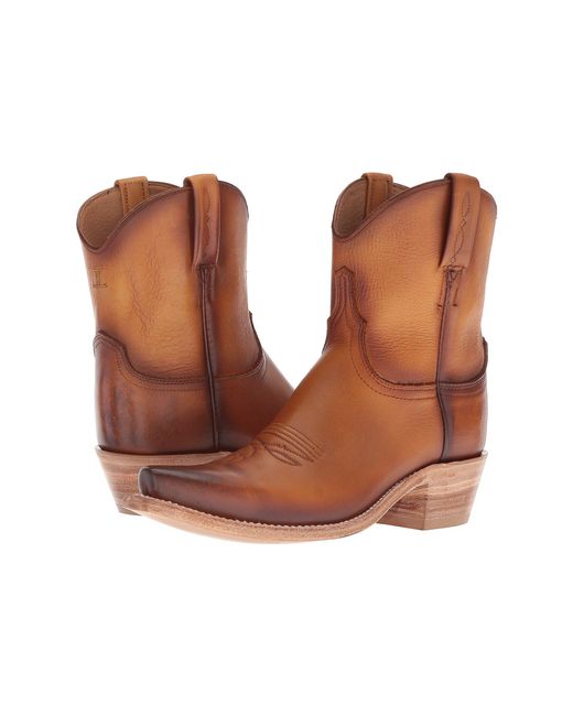 Lucchese Brown Gaby (tan Waxy Calf) Cowboy Boots