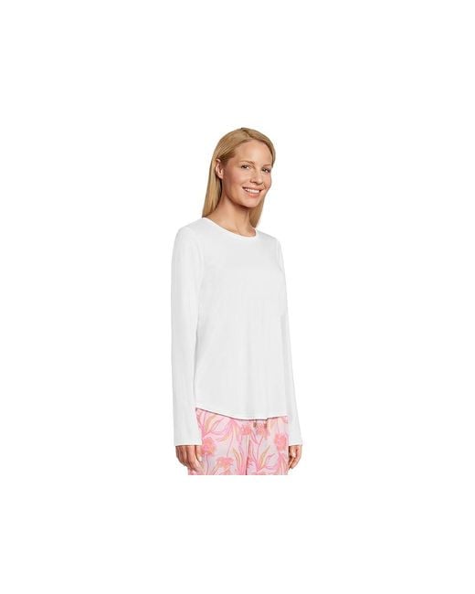 Lilly Pulitzer White Westley T-Shirts T Shirt, Polyester/Rayon
