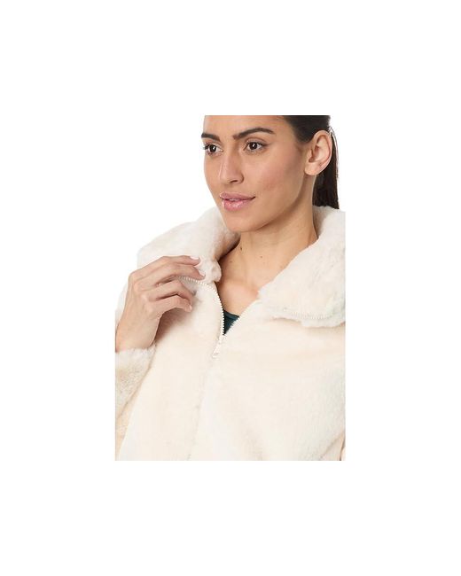 Beyond Yoga Black On The List Faux Fur Jacket Coat, Polyester