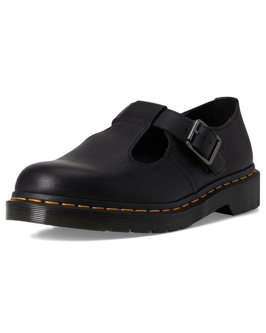 Dr. Martens Black Polley T Bar Shoes Flat Shoes Uk 3 (Us 4