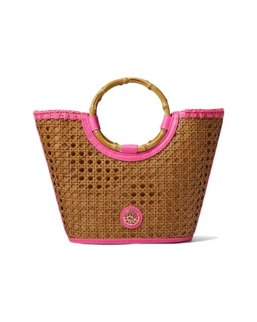 Lilly Pulitzer Pink Mini Grotto Cane Tote