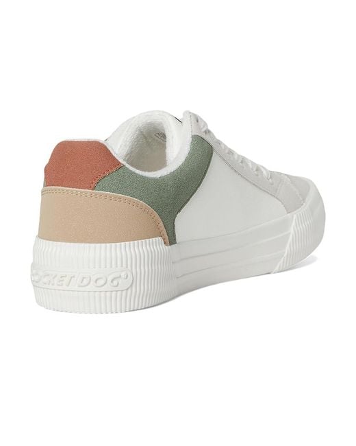 Rocket Dog White Cheery Blocked Shoes/ Faux Leather