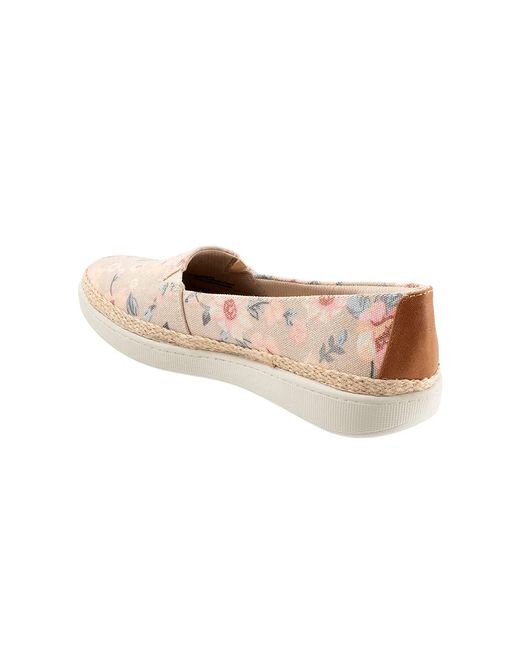 Trotters Black Accent Slip On Shoes 7 Ww (Ee) Textile