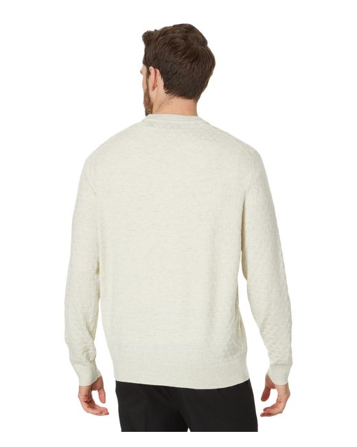 Ted Baker White Loung Long Sleeve T Stitch Crew Neck Sweater for men