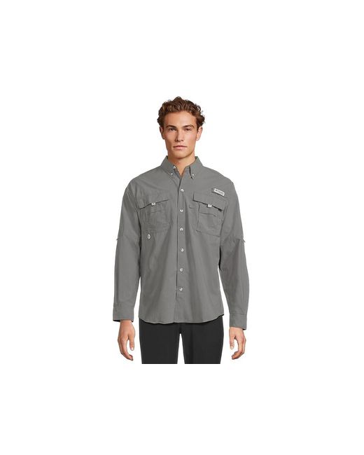 Columbia Gray Bahamatm Ii Long Sleeve Shirt Long Sleeve Button Up 1, Nylon for men