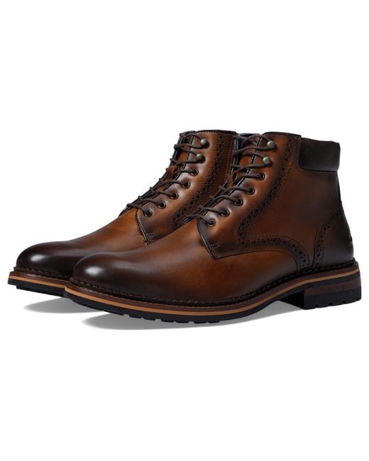 Johnston & Murphy Connelly Plain Toe Boot in Brown for Men | Lyst