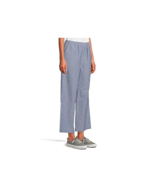 Mod-o-doc Black Cropped Wide Leg Pants Casual Pants, Cotton/Polyester