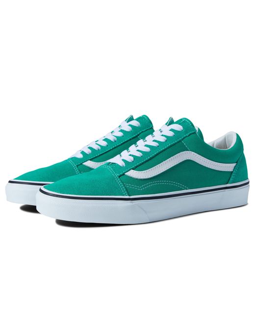Vans Suede And Textile Comfycush Old Skool Shoes in Green - Save 21% | Lyst
