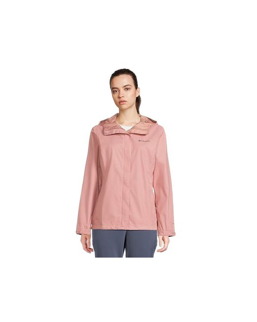 Columbia Pink Arcadia Iitm Jacket Coat, Mesh/Nylon/Polyester