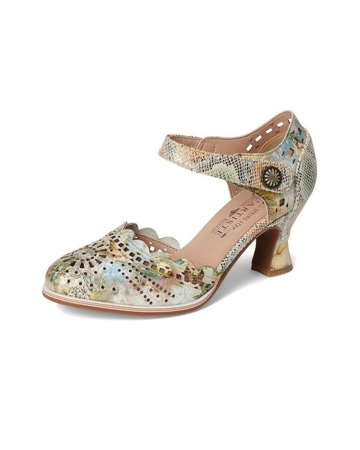 Spring Step Metallic Luxe High Heels, Leather/Rubber